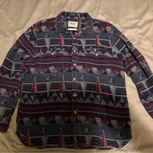 Penfield Flannel Multicolor Geometric Southwestern Button-Up Shirt